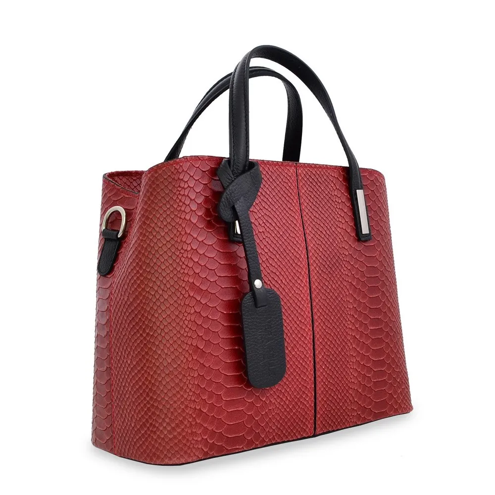 Geanta Snake Skin — Bordo